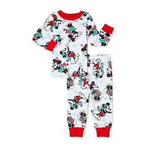 Disney mickey Mouse and Minnie mouse cotton pajama set